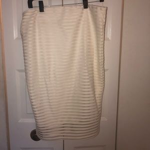 Ivory pencil skirt size large